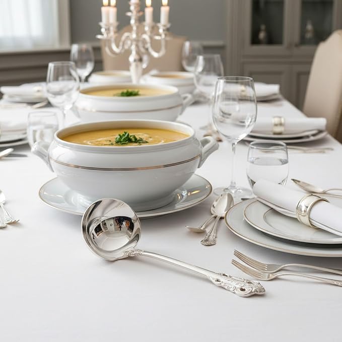 KEAWELL Premium 7.5 inch Luxury Gravy Ladle, 18/10 Stainless Steel, Small Gravy - Image 4