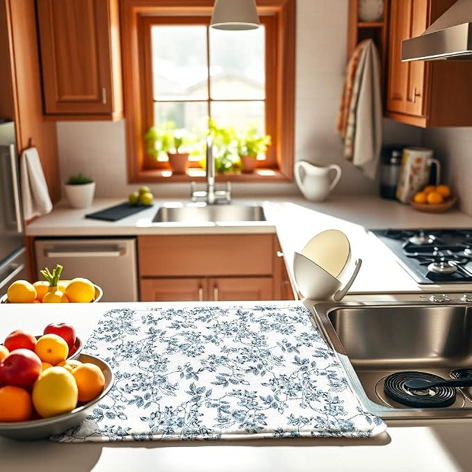 Floral Spring Small Dish Drying Mat - Image 3