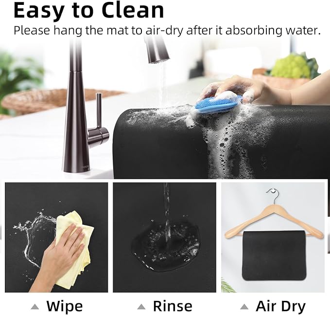 LOPNUR Kitchen Dish Drying Mat, Diatomite Coffee Mat, Super Absorbent Dish - Image 9