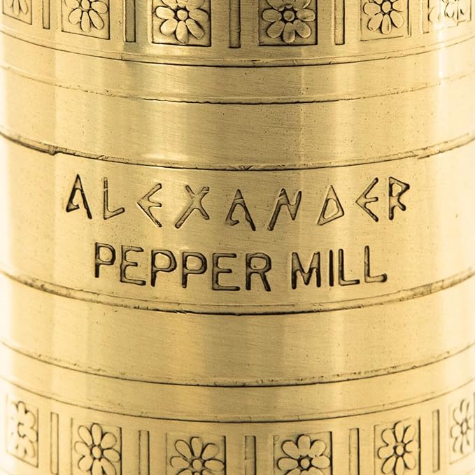Alexander Home Original Greek Pepper Mill, 9-Inch Brass – European Manual - Image 4
