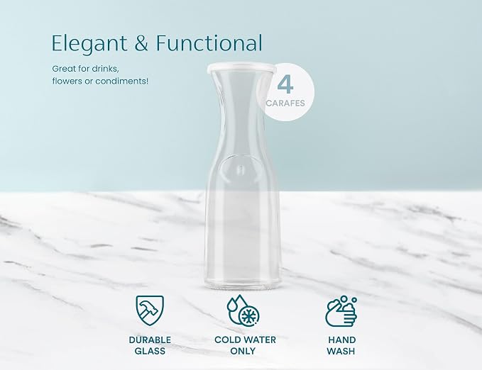 Kook Glass Carafe, Mimosa Bar Supplies, Carafe Pitchers - Image 7