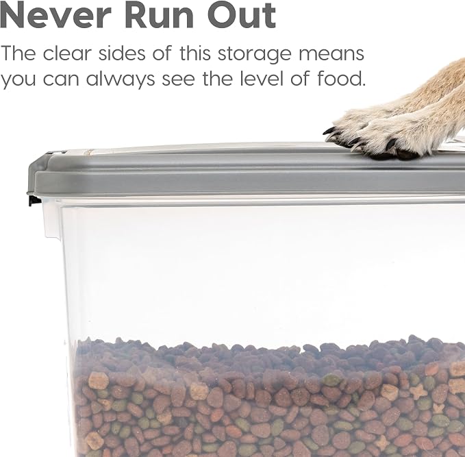 IRIS USA 30 lbs & 11 lbs Combo Airtight Dog Food Storage Container, Stackable - Image 6