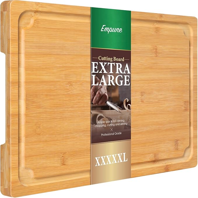 36 x 24 Extra Large Cutting Board, Bamboo Cutting Boards by Empune