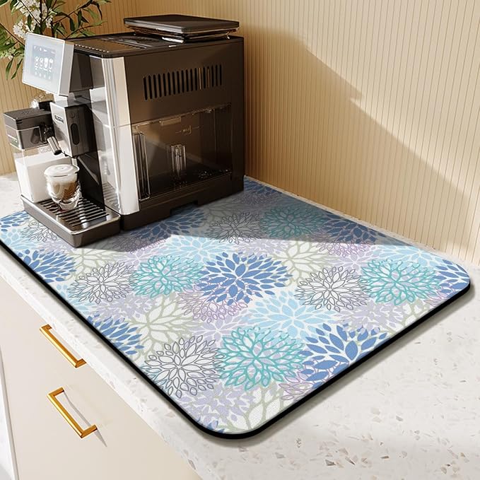 Kitchen Countertop Dish Drying Mat, Super Absorbent Coffee Bar Mat - Image 8