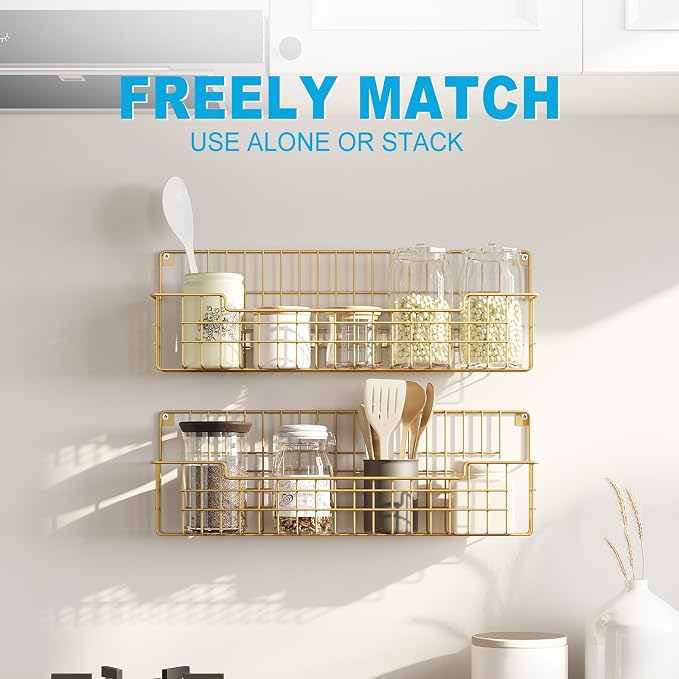 Spice Rack, Metal Spice Holder Shelf - Image 6