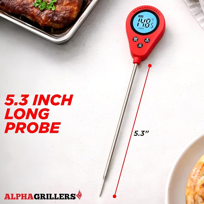 Alpha Grillers Instant Read Meat Thermometer, Digital Food Thermometer - Image 6