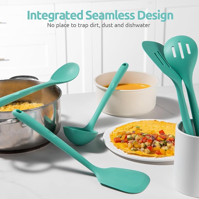 600ºF Heat Resistant Kitchen Utensil: U-Taste 13.6" Extra Long Silicone Cooking - Image 9