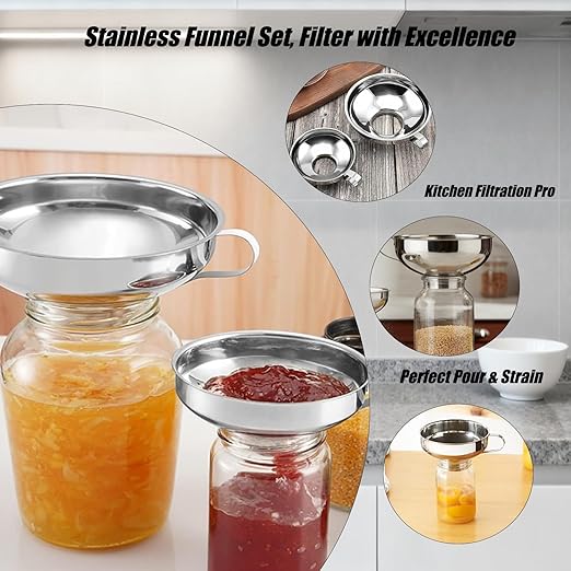Funnel Set - 2Pcs Stainless Steel Ideal - Image 5