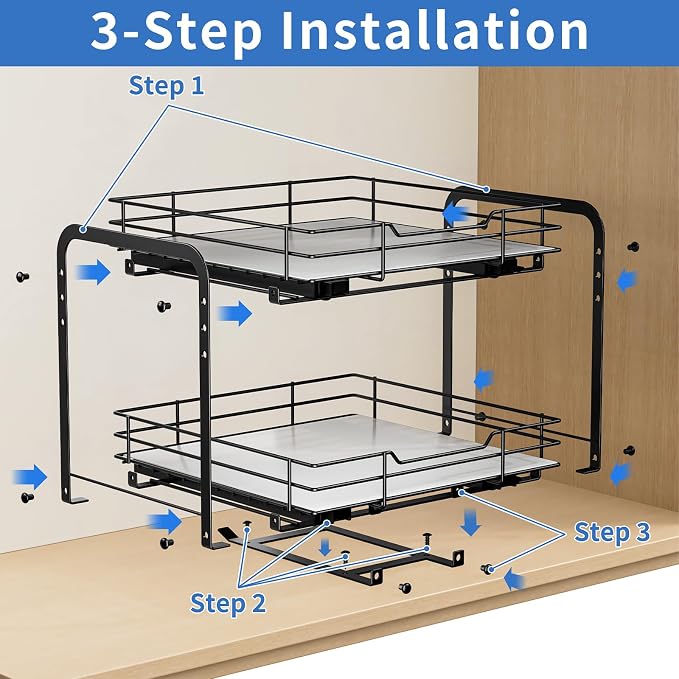 BOIVSHI 2-Tier Spice Rack Organizer, Pull Out Spice Rack - Image 7