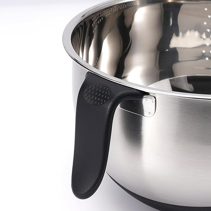 Rice Strainer Bowl Quinoa Washer whit Handle Stainless Steel Colander Versatile - Image 7