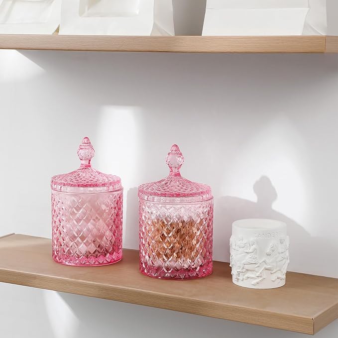 rejomiik Qtip Holder Glass Apothecary Jars - Image 4