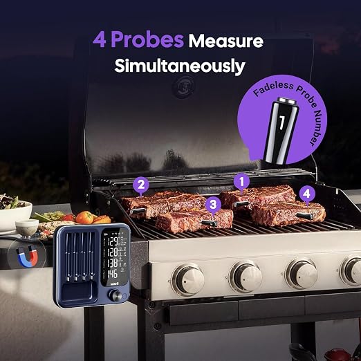 4-Probe Digital Meat Thermometer Wireless - Image 3