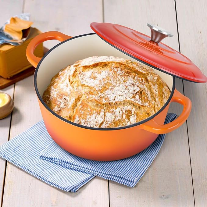 E-far 3 Qt Enameled Cast Iron Dutch Oven - Image 5