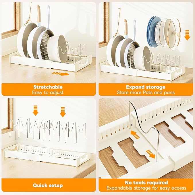 Dayacoco Pots and Pans Organizer Under Cabinet - Image 3