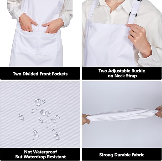 Jubatus 12 Pack 100% Cotton Aprons Bulk - Image 5
