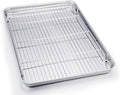 TeamFar Baking Sheet with Cooling Rack, Stainless Steel Half Size Cookie Sheet by TeamFar