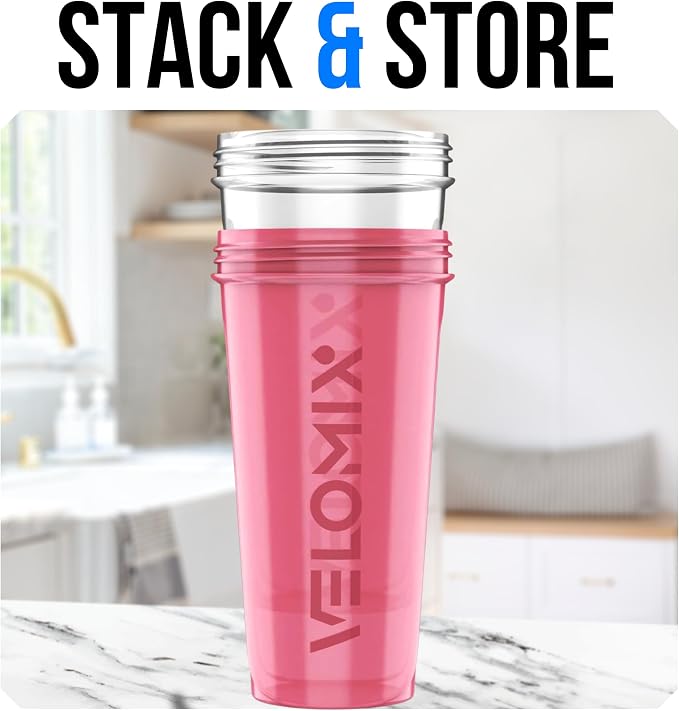 VELOMIX -2 Pack- 28 oz Protein Shaker Bottles - Image 6