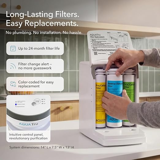 AquaTru Carafe Countertop Water Purifier | Compact 4-Stage Reverse Osmosis - Image 7