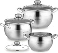 Daniks Classic 6-Piece Stainless Steel Cookware Set by Daniks