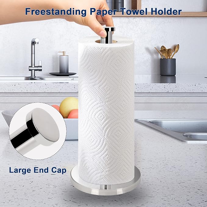 NearMoon Standing Paper Towel Holder, Kitchen Paper Towel Tissue Holder- - Image 4