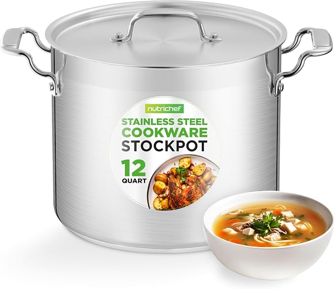 NutriChef 12-Quart Stainless Steel Stockpot by NutriChef%E2%84%A2Kitchen