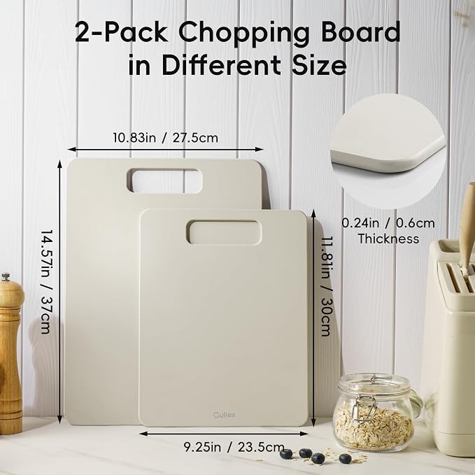 Wood Fiber Cutting Board Set of 2, Dishwasher Safe, Non-Toxic Cutting Board - Image 5