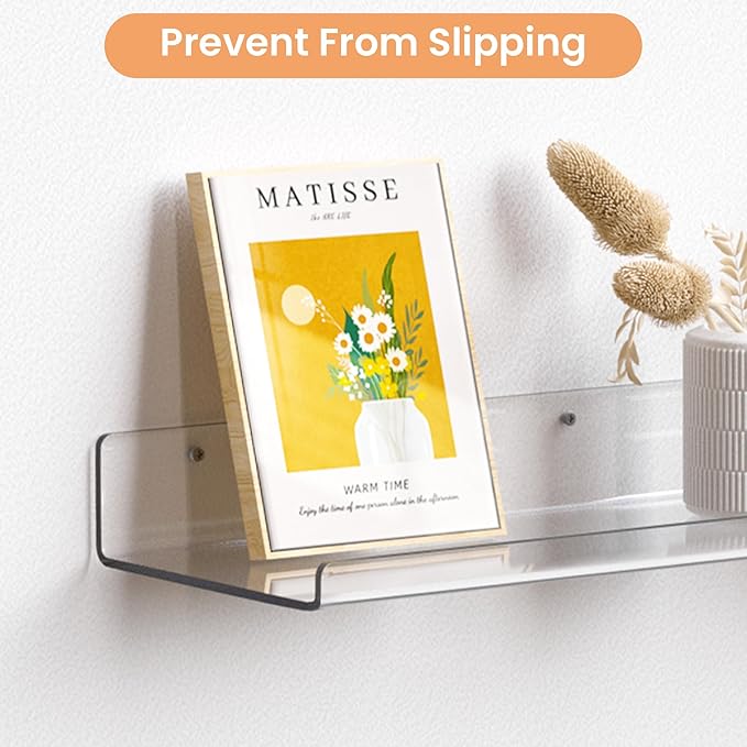 upsimples 2 Pack 23.6x5.5 Inches Acrylic Shelves - Image 9