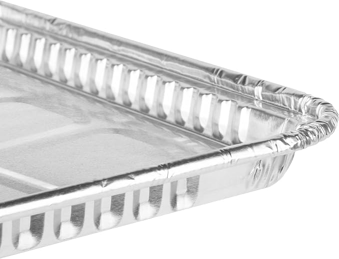 1/4 Size Cookie Sheet Baking Cake Pans l 12.8” x 8.9” Disposable Aluminum Foil - Image 3