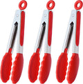 HINMAY 7-Inch Mini Silicone Tongs Small Serving Tongs by HINMAY