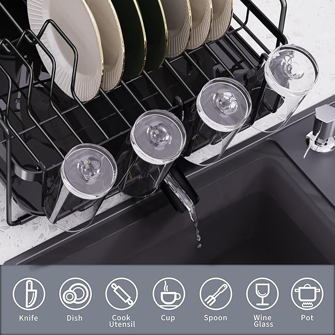 Runnatal Dish Drying Rack Extendable, Large Dish Rack - Image 4