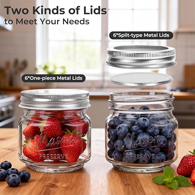 Eathtek 8 oz Glass Mason Jars - Image 5