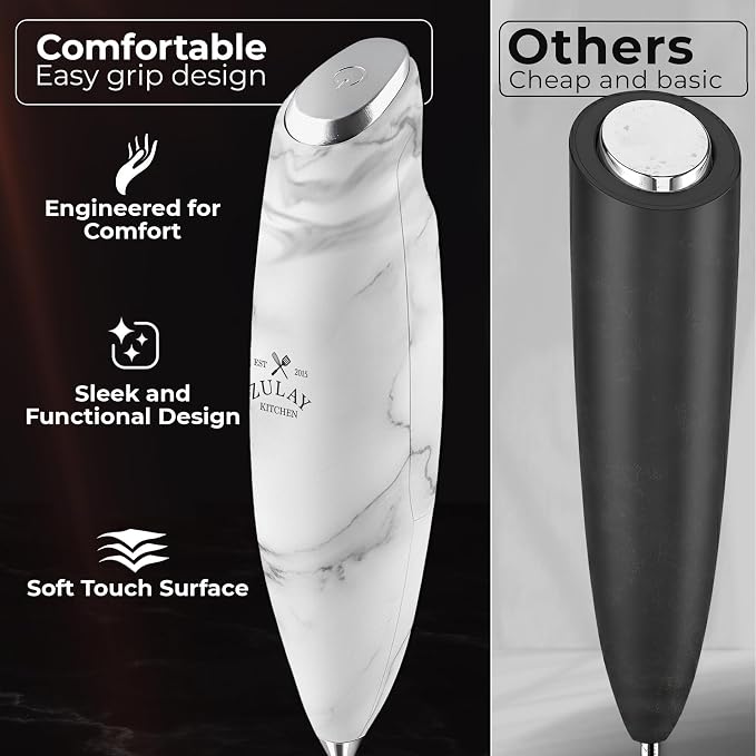 Zulay Kitchen Patented Tornado Triple Whisk Milk Frother - Image 4