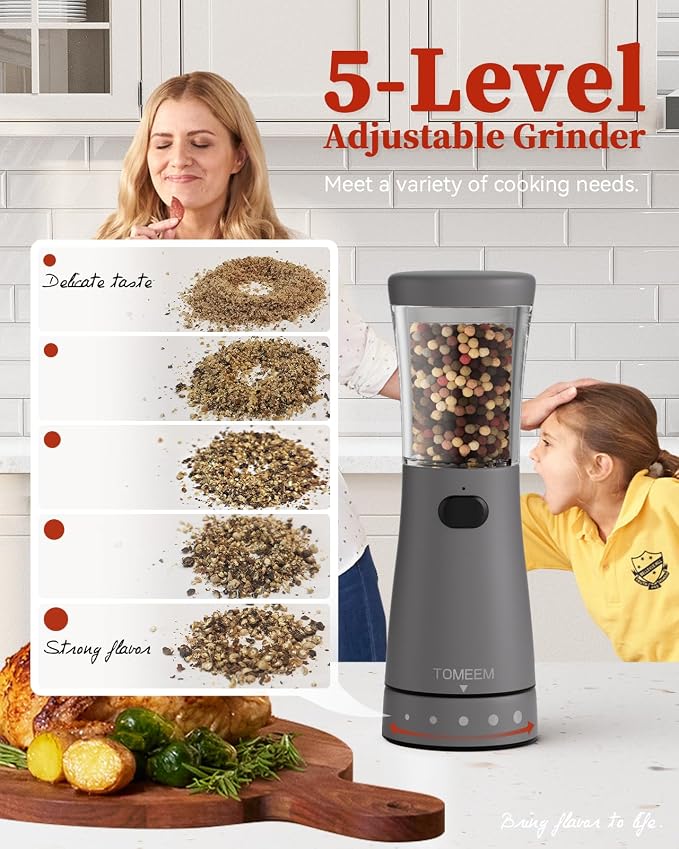 Electric Salt and Pepper Grinder Set - Image 2