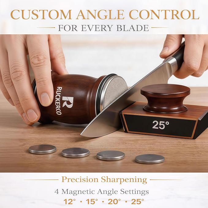 The Original Patented Knife Sharpener Kit, 4 Replaceable Ceramic Grinding Discs - Image 7