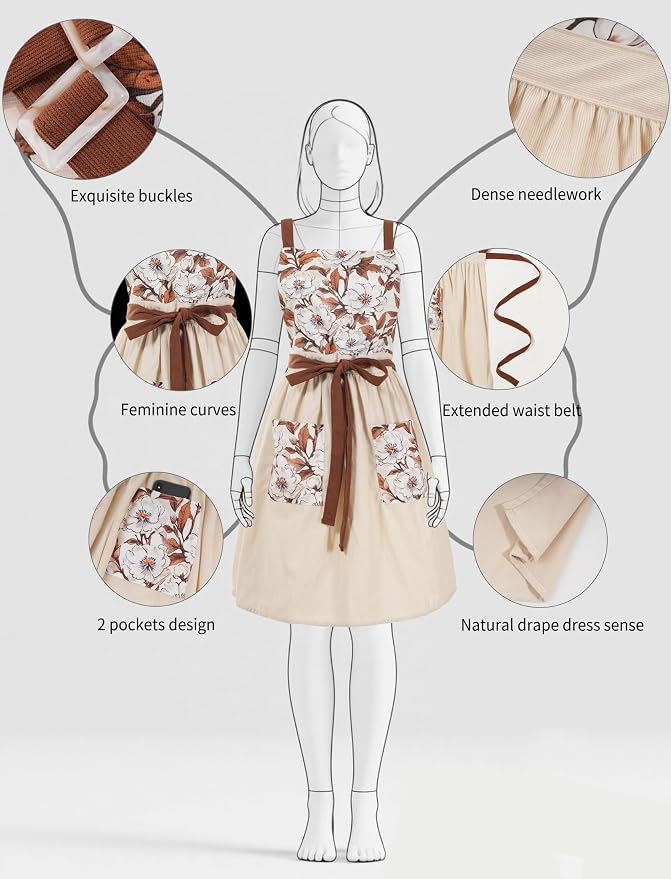 Pinknoke Vintage Pinafore Apron Dress - Image 4