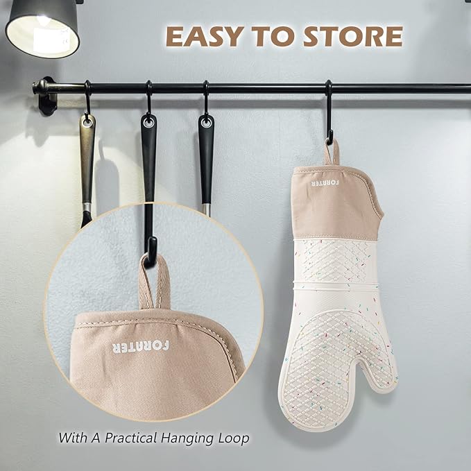 Extra Long Silicone Oven Mitts - Image 6
