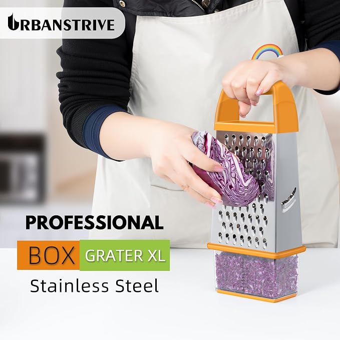 Urbanstrive Cheese Grater With Container, Professional Cheese Grater with Handle - Image 5