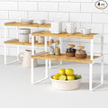 Goozii Kitchen Cabinet Organizer Shelf Set of 4, Large Stackable Pantry by Goozii