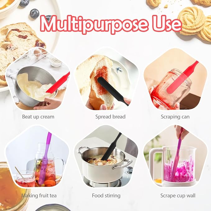 Silicone Jar Spatula, Heat Resistant Jam Spreader - Image 5