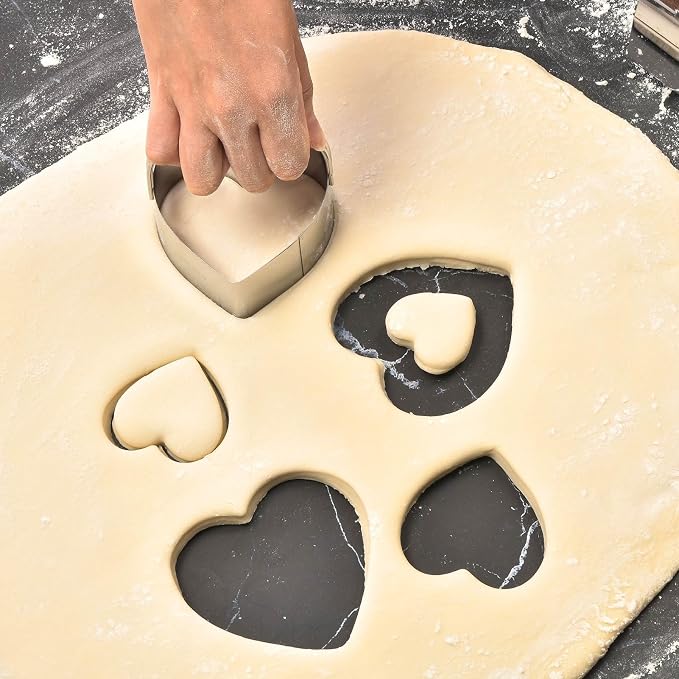 HULISEN Heart Cookie Cutter Set, Stainless Steel Biscuit Cutter - Image 3