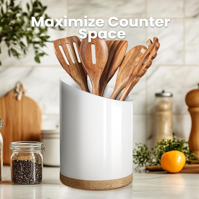 KITEISCAT Large Ceramic Utensil Holder - Image 7
