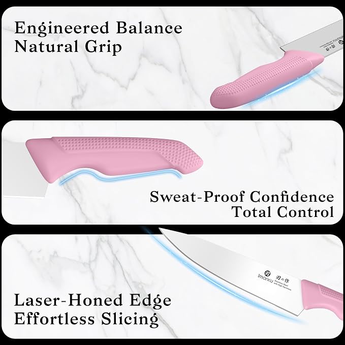 imarku Pink Kitchen Knife Set - Image 6
