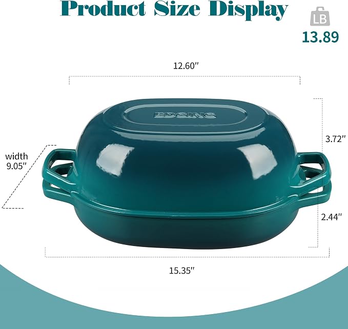 EDGING CASTING Enameled Cast Iron Oval Dutch Oven Pot - Image 2