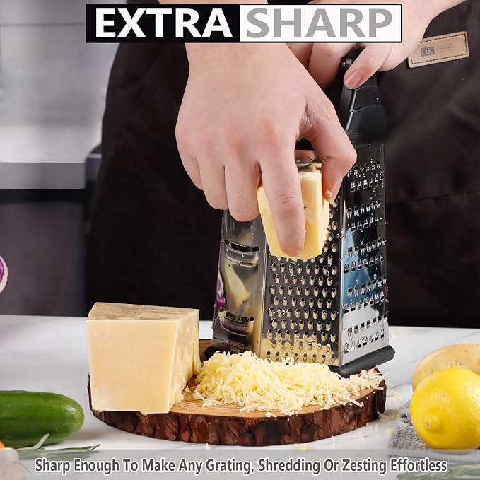 Box Grater, Cheese Grater Shredder Stainless Steel - Image 2