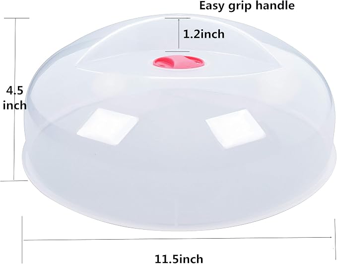 Large Microwave Cover for Food Easy Grip Microwave Splatter Cover Guard Lid - Image 4