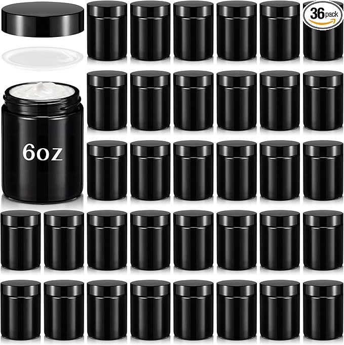 Domensi 36 Pcs Bulk 6oz Glass Jars by Domensi