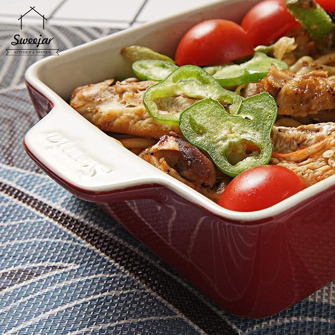 Sweejar Ceramic Bakeware Set, Rectangular Baking Dish - Image 4