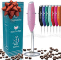 Elementi Electric Pink Milk Frother Handheld by Elementi