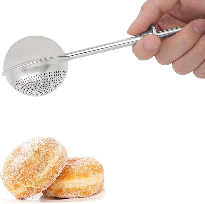 HULISEN Flour Duster for Baking, One-Handed Operation, 304 Stainless Steel by HULISEN