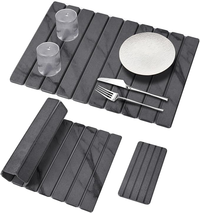 2 PCS Large Stone Dish Drying Mat by Sangukiro